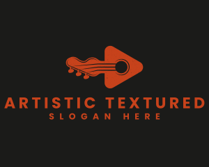 Guitar Music Instrument logo design