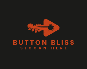 Guitar Music Instrument logo design