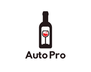 Wine Bottle Label Logo