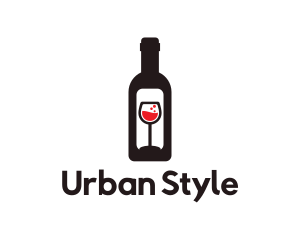 Wine Bottle Label Logo