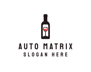 Wine Bottle Label logo design