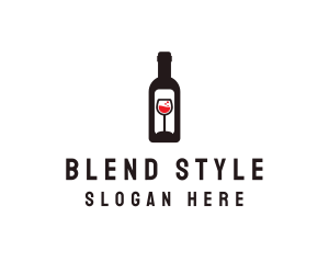 Wine Bottle Label logo design