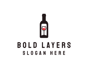 Wine Bottle Label logo design