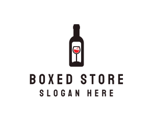 Wine Bottle Label logo design