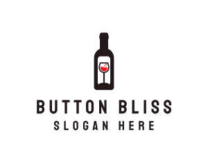 Wine Bottle Label logo design