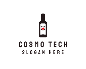 Wine Bottle Label logo design