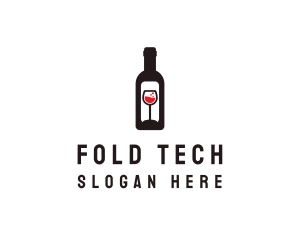 Wine Bottle Label logo design