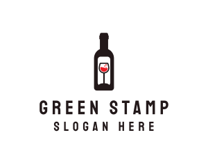 Wine Bottle Label logo design