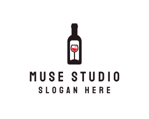 Wine Bottle Label logo design