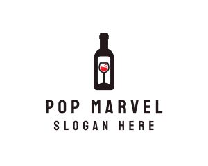 Wine Bottle Label logo design