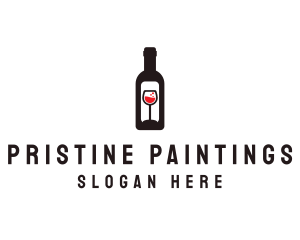 Wine Bottle Label logo design