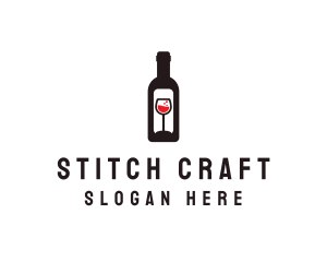 Wine Bottle Label logo design