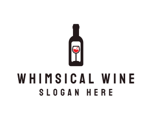 Wine Bottle Label logo design