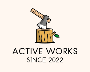 Wood Work Lumberjack  logo design