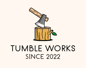 Wood Work Lumberjack  logo design