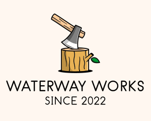 Wood Work Lumberjack  logo design