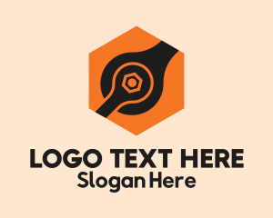 Hexagon Spanner Combination Logo