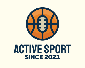 Basketball Sport Podcast Radio logo design