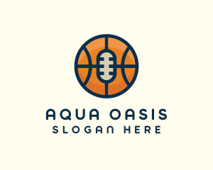 Basketball Sport Podcast Radio logo design