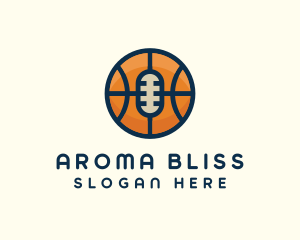 Basketball Sport Podcast Radio logo design