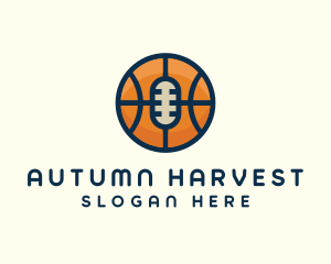 Basketball Sport Podcast Radio logo design