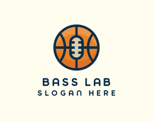 Basketball Sport Podcast Radio logo design