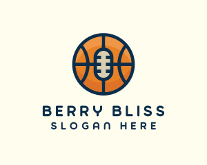 Basketball Sport Podcast Radio logo design