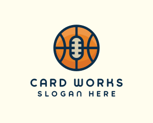 Basketball Sport Podcast Radio logo design