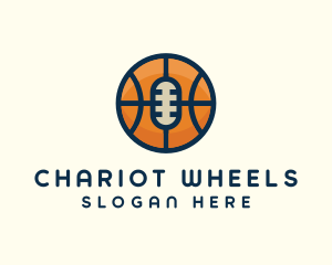 Basketball Sport Podcast Radio logo design