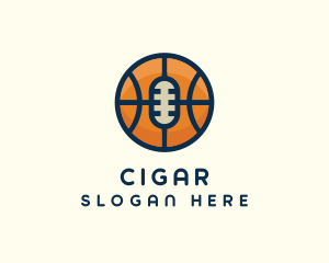 Basketball Sport Podcast Radio logo design