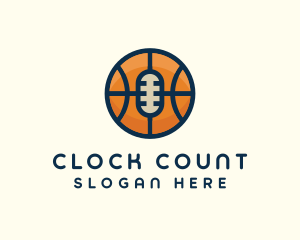 Basketball Sport Podcast Radio logo design