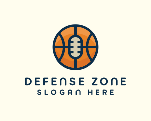 Basketball Sport Podcast Radio logo design