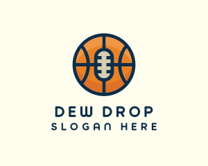 Basketball Sport Podcast Radio logo design