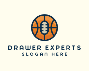 Basketball Sport Podcast Radio logo design