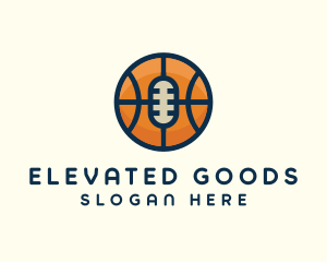 Basketball Sport Podcast Radio logo design