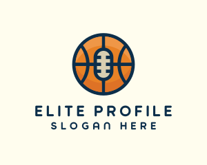 Basketball Sport Podcast Radio logo design