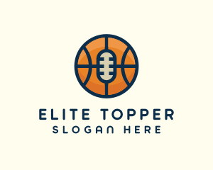 Basketball Sport Podcast Radio logo design