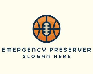 Basketball Sport Podcast Radio logo design