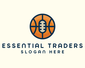 Basketball Sport Podcast Radio logo design