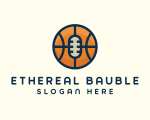 Basketball Sport Podcast Radio logo design