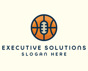 Basketball Sport Podcast Radio logo design