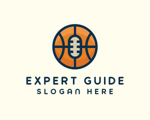 Basketball Sport Podcast Radio logo design