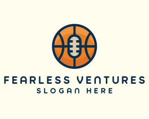 Basketball Sport Podcast Radio logo design