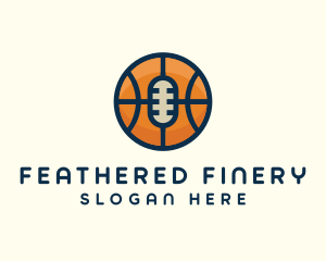 Basketball Sport Podcast Radio logo design