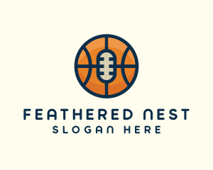 Basketball Sport Podcast Radio logo design