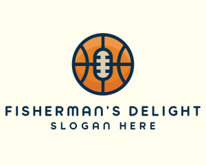 Basketball Sport Podcast Radio logo design