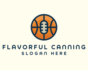 Basketball Sport Podcast Radio logo design