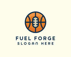 Basketball Sport Podcast Radio logo design