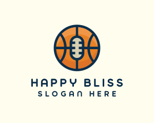 Basketball Sport Podcast Radio logo design