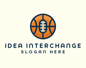 Basketball Sport Podcast Radio logo design